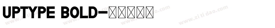 Uptype Bold字体转换